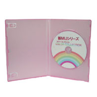 MIJシリーズ　カラーコレクション　DVDケース1枚収納 5PACK　ピンク