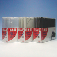 MIJシリーズ　CDケース1枚収納 5PACK　黒・白・クリア