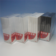 MIJシリーズ　DVDケース1枚収納 5PACK　黒・白・半透明・スーパークリア